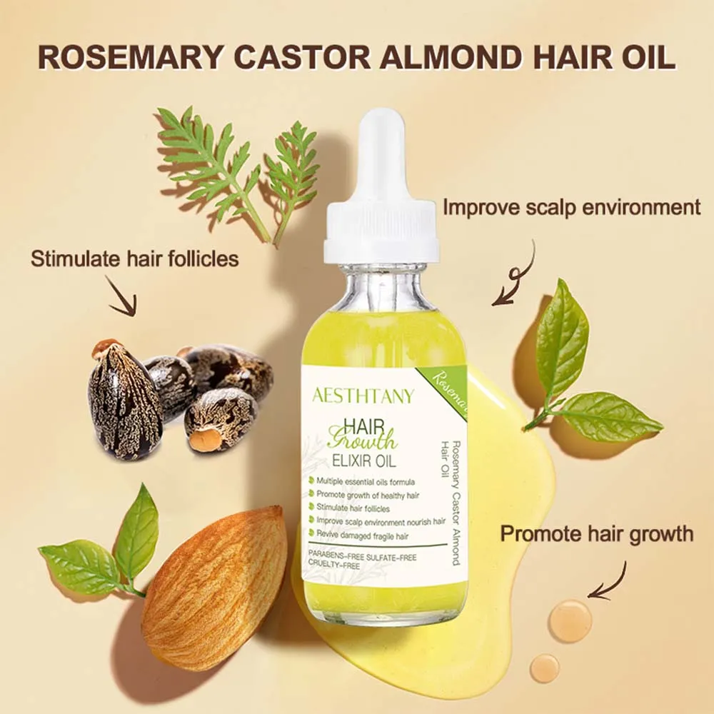 Aesthtany - Transform Your Hair with Luxurious Almond Oil Hair Serum - Get Silky Smooth Strands Today