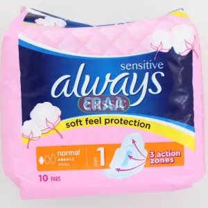 Always Classic Sensitive Soft Feel Protection Normal Size 1(10pads)