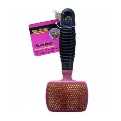 American Leather Dog Slicker Brush Pink 5" X 4" X 1.5"