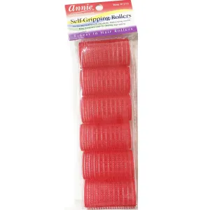 Annie Self Gripping Rollers 1 1/4In 6Ct Red 1313