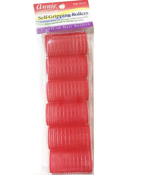 Annie Self Gripping Rollers 1 1/4In 6Ct Red 1313