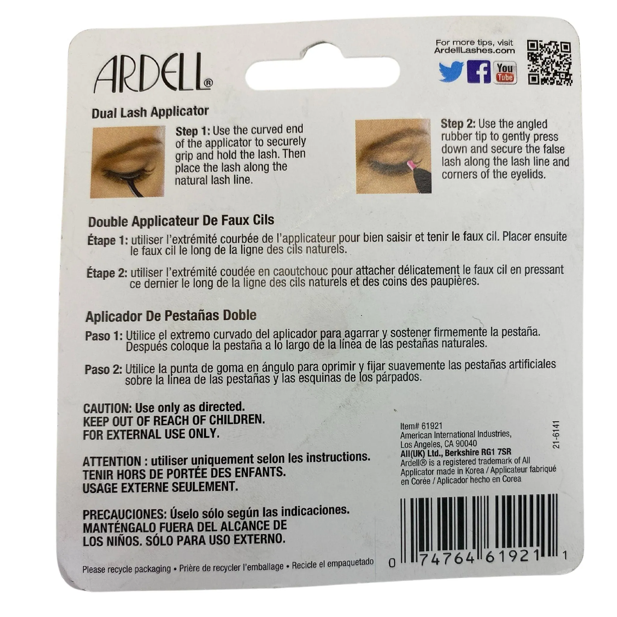 Ardell Dual Lash Applicator ( 50 Pcs Box )