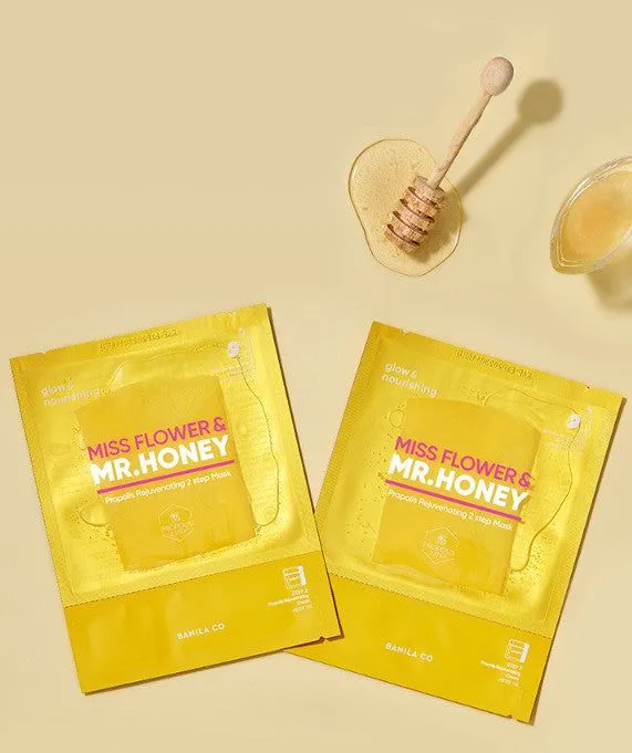 BANILA CO Miss Flower & Mr. Honey Propolis Rejuvenating 2 Step Mask Pack 25ml 2ml * 10pack