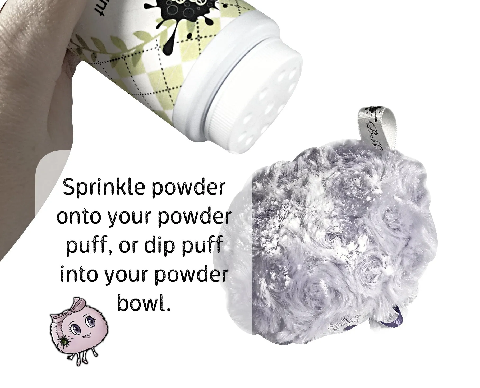 Body Powder Puff - White, 4 inch