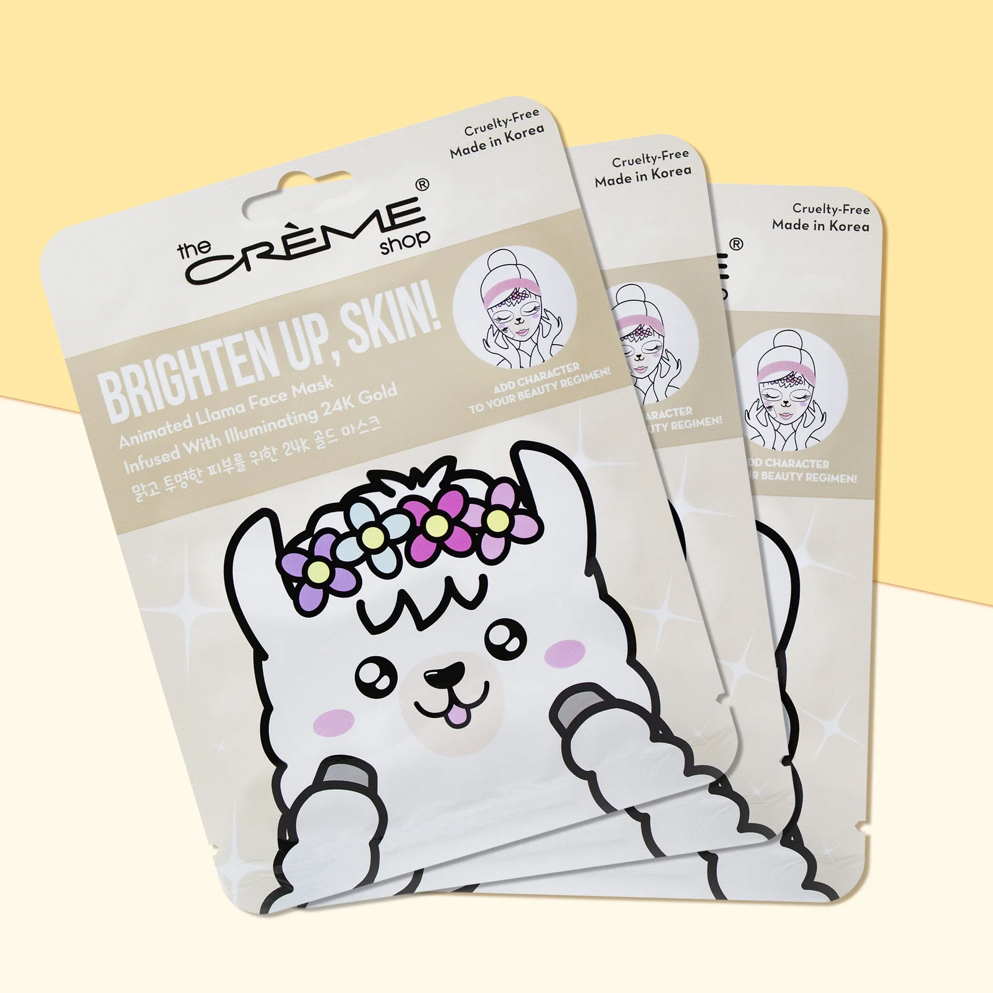 Brighten Up, Skin! Animated Llama Face Mask