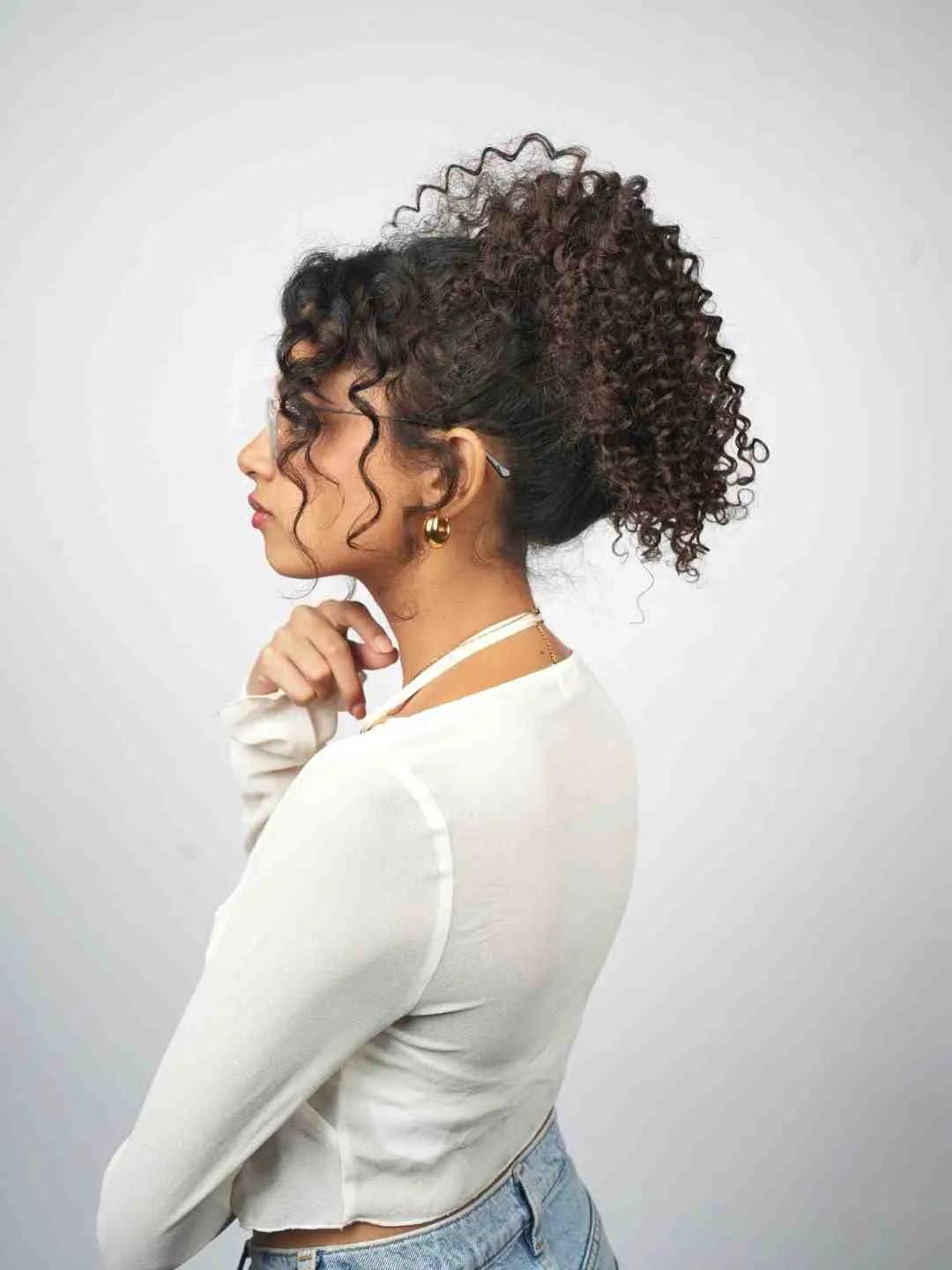 Curly Hair Topknot Extensions – Wrap Around