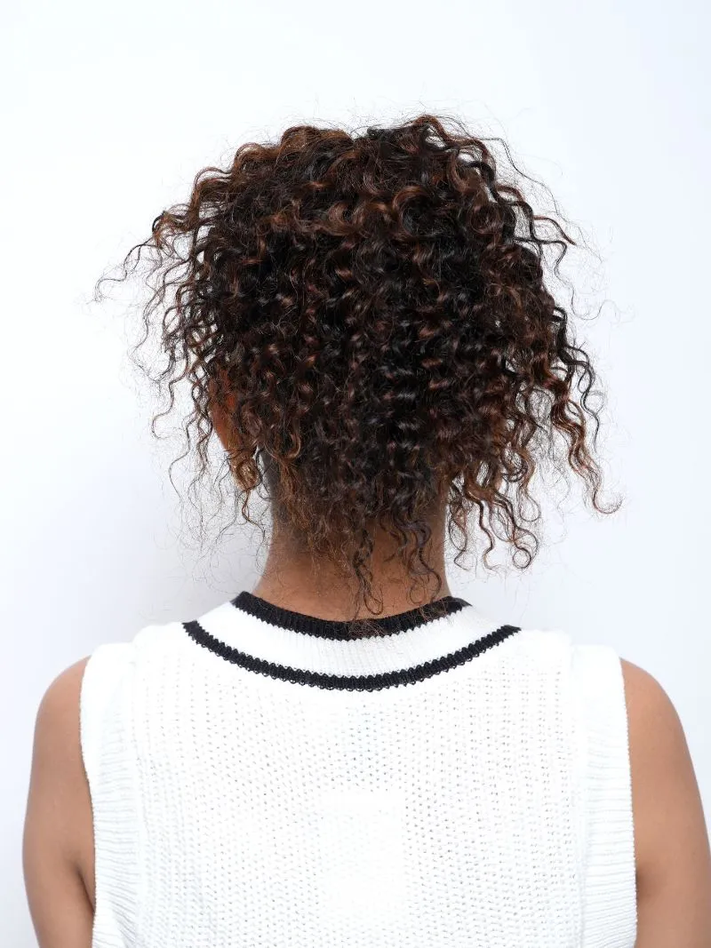 Curly Hair Topknot Extensions – Wrap Around