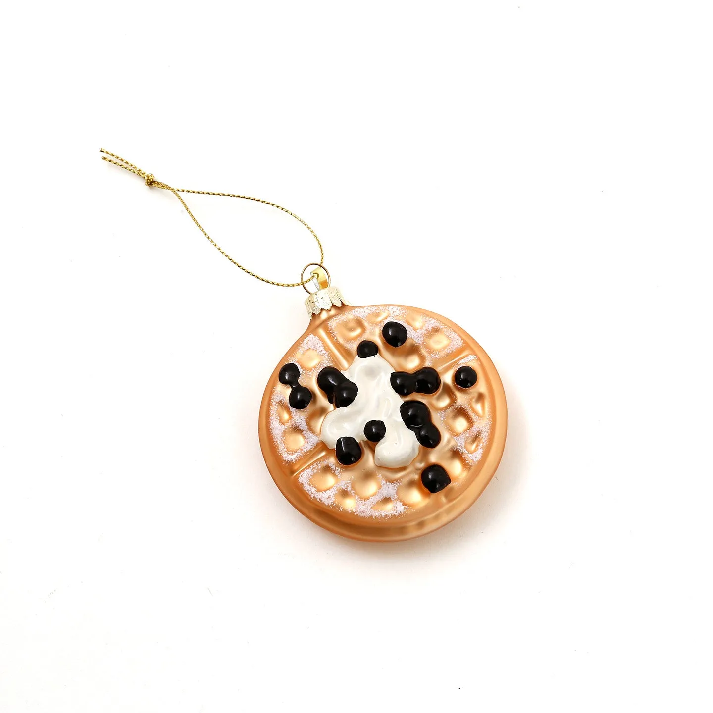 Glass Ornament / Blueberry Waffle