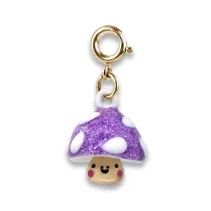 Gold Glitter Mushroom Charm