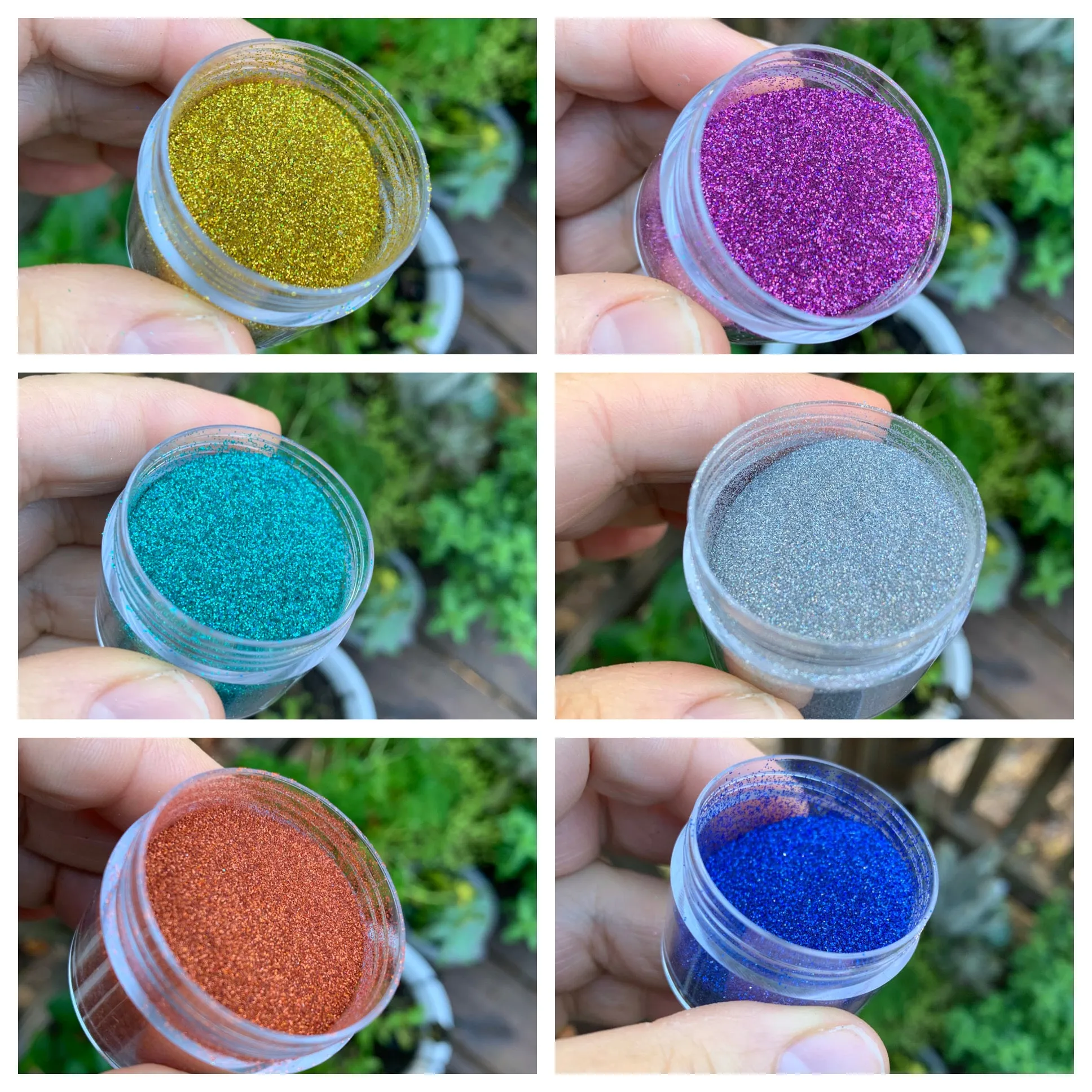 Holographic Glitter Superfine Bake-able 6 colors for Polymer Clay Resin Mixed Media