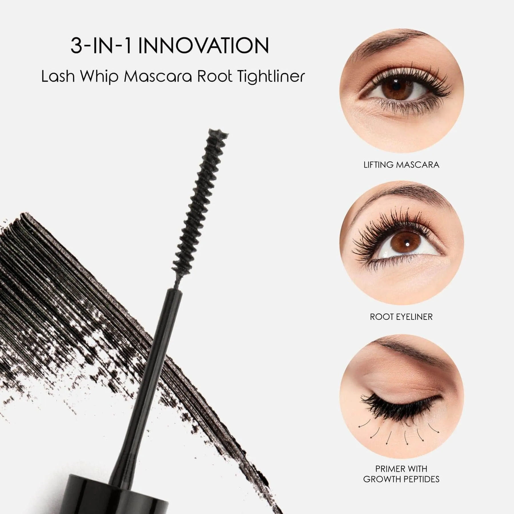 Lash Whip Tubing Mascara 24hr Root Tightliner With Micro Brush Black