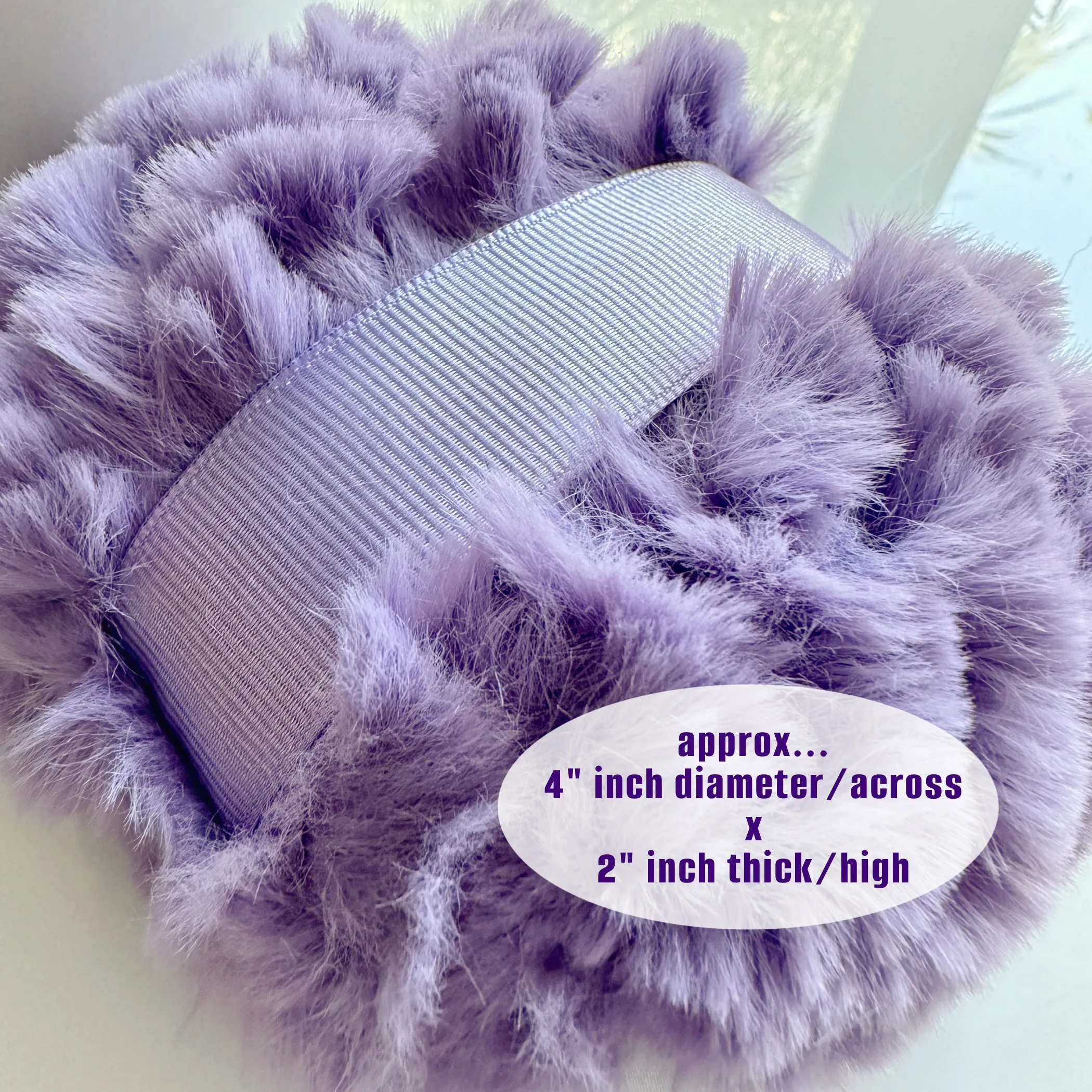 Lavender Purple Powder Puff, 4 inch - gift box option