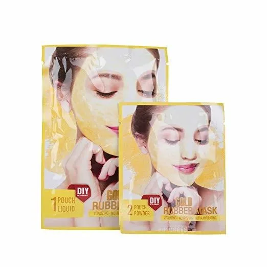 LINDSAY HOME AESTHETICS 2 Pack Gold Rubber Mask 5.04 oz