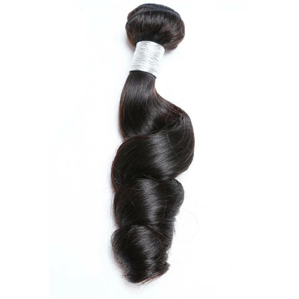 Loose Wave 10A Grade 3/4 bundles with 4x4 Closures & 13x4 Frontal