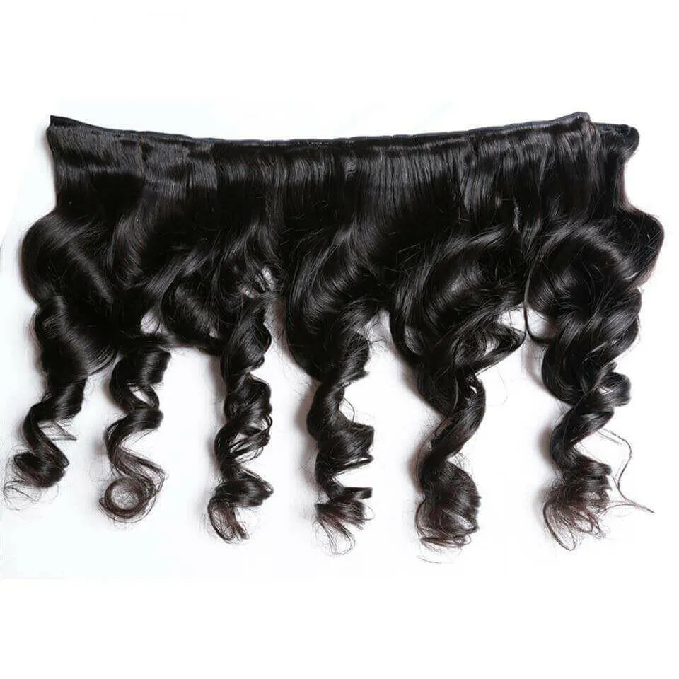 Loose Wave 10A Grade 3/4 bundles with 4x4 Closures & 13x4 Frontal