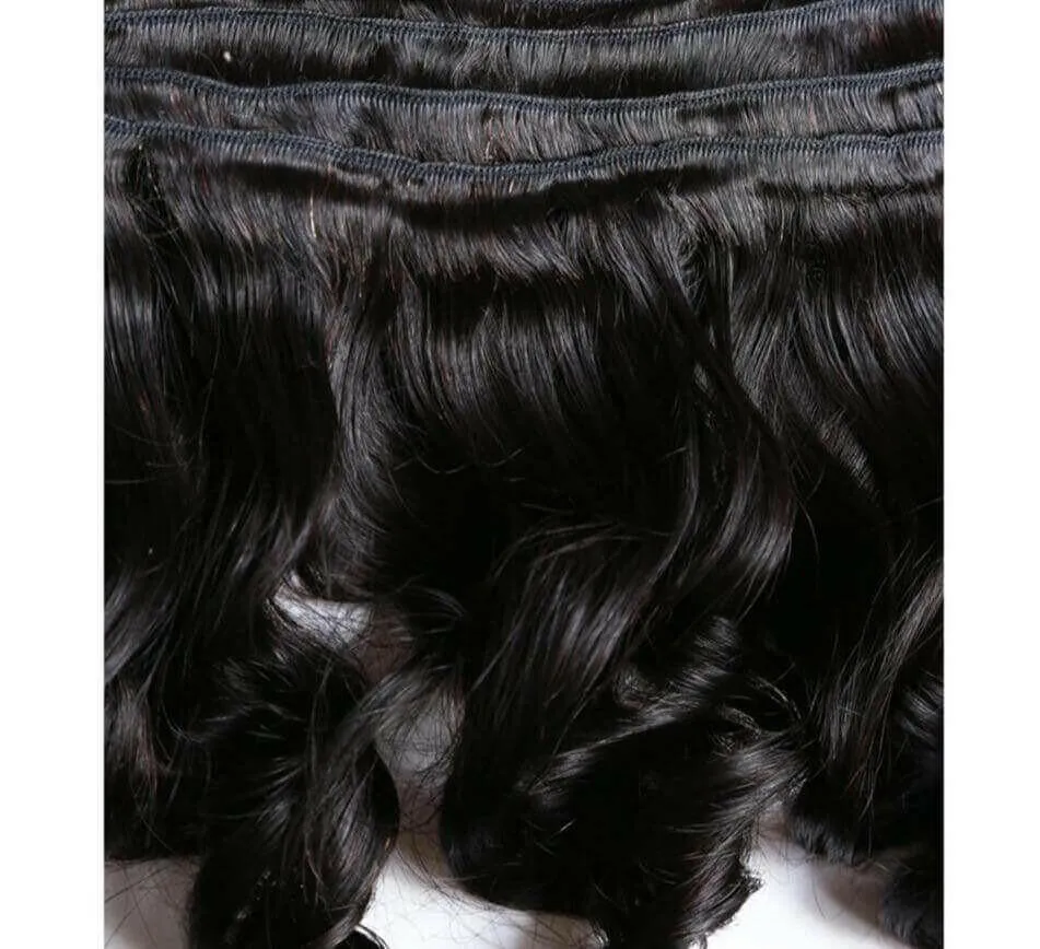 Loose Wave 10A Grade 3/4 bundles with 4x4 Closures & 13x4 Frontal