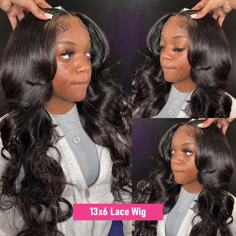 Luxury Body Wave Lace Front Wig - 100% Brazilian Human Hair Extensions for Natural Elegance