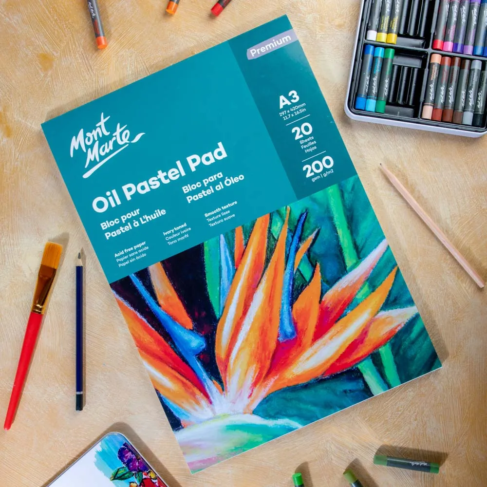 Oil Pastel Pad Premium A3 20 Sheets 200gsm