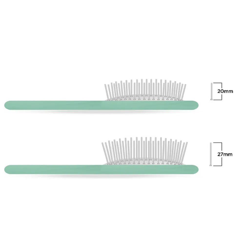 One Stray Hair Sea Glass Oval Metal Pin Brush For Dogs, 20mm