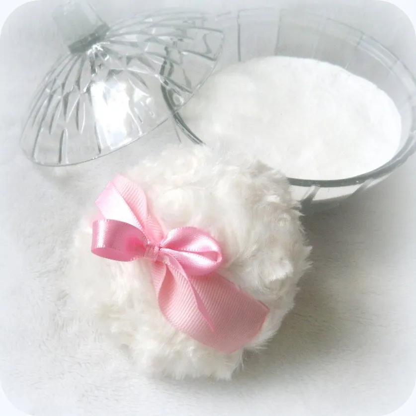 Pink Powder Puff - body powderpuff, 4 inch