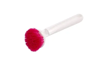 Pretty & Pink Soft Bristle Scrub Brush with Scraper - Scratch Free Cleaning