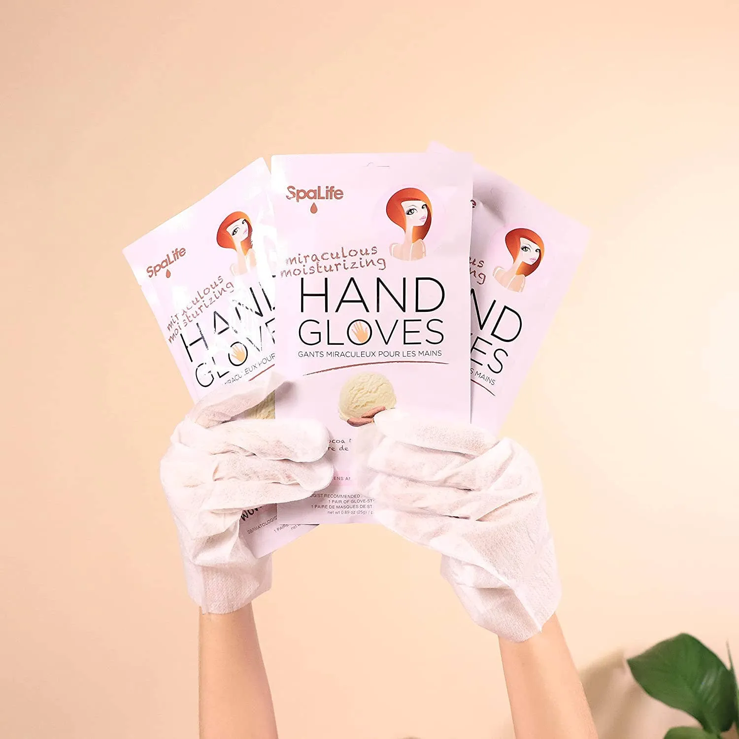 Spa Life Moisturizing Cocoa Butter And Vitamin E Infused Hand Gloves