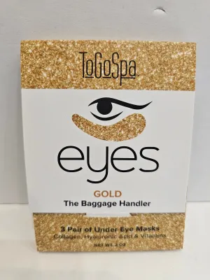 To Go Spa -Eye Mask - Gold Baggage Handler  - Dark Circles