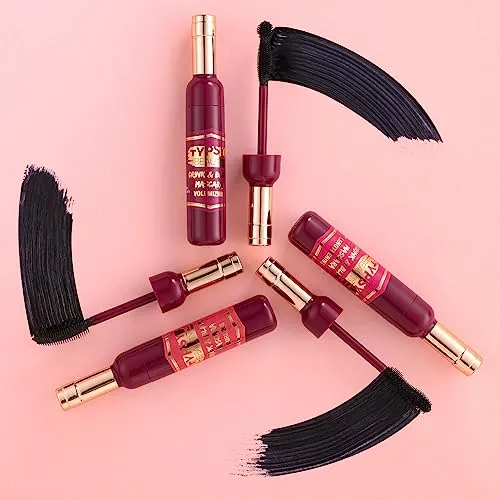 Typsy Beauty Drink & Blink Lengthening Mascara I Intense Black I Extreme Lengthening I Hourglass Wand I Clumpfree & Longwear Formula I Elongated False Lash Effect I Paraben & SLS Free | 9g