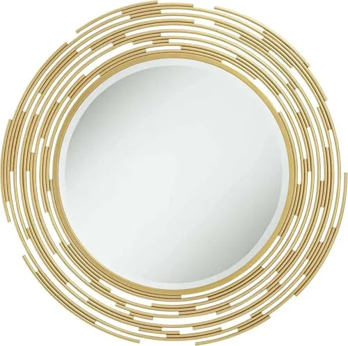 Writings on the wall Round Dashes Wall Mirror - Stylish Decorative Mirror for Living Room, Bedroom, and Entryway - Contemporary Circular Wall Accent with Modern Design (1.5 Feet)